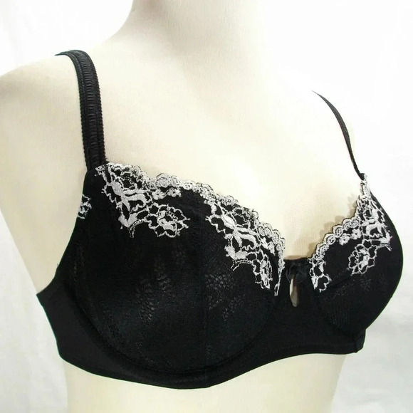 38C Jezebel 10039 Demeure Unlined Balconet UW Bra Black NWT - Picture 2 of 9